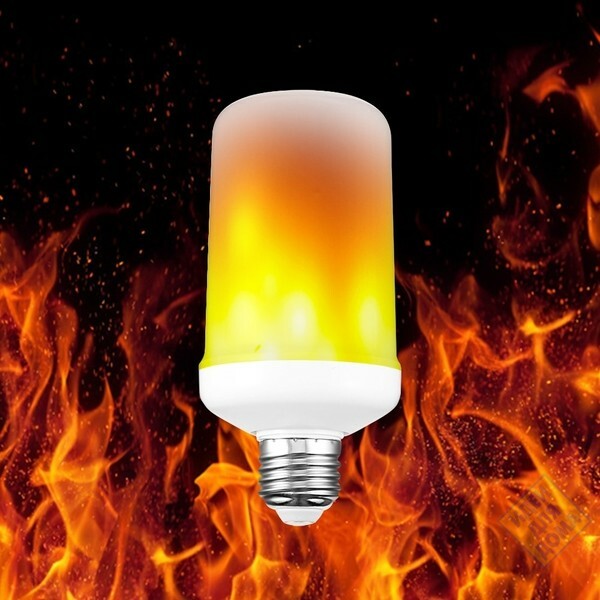 UNIEL Лампа св.д LED-L60-6W FLAME E27 FR PLD01WH, эффект пламени, цилиндр, матовая