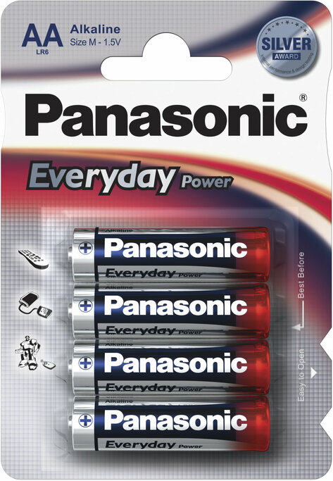 Элемент питания PANASONIC Everyday LR6 316 BL4 standart 214528 (цена за 1шт.)