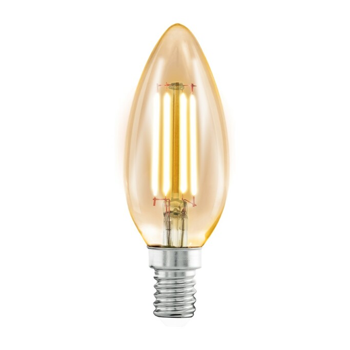 EGLO Лампа светодиодная филаментная C37, 4W (E14), 2200K, 220lm, янтарь