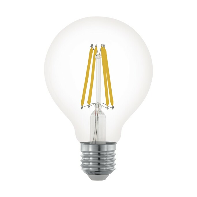 EGLO Лампа светодиодная филаментная диммируемая G80, 6W (E27), 2700K, 806lm, прозрачный