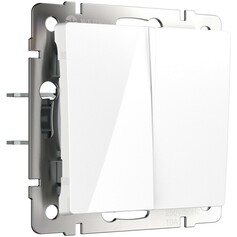 Werkel W1123001  Перекрестный выключатель двухклавишный (белый)