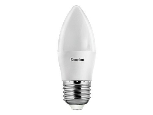 Лампа св д Camelion Свеча E27 7W(530lm 220°) 3000K матов. 100x37 пластик LED7-C35 830 E27