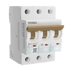Werkel W903P104   Автоматический выключатель 3P  10 A  C  4,5 кА