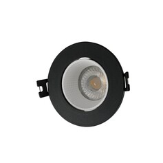 DENKIRS DK3061-BK+WH Встраиваемый светильник, IP 20, 10 Вт, GU5.3, LED, черный белый, пластик