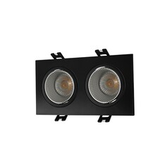 DENKIRS DK3072-BK+CH Встраиваемый светильник, IP 20, 10 Вт, GU5.3, LED, черный хром, пластик