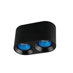 DENKIRS DK3096-BK+CY Светильник накладной IP 20, 10 Вт, GU5.3, LED, черный голубой, пластик