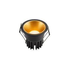 DENKIRS DK4400-GB Встраиваемый светильник, IP 20, 7 Вт, LED 3000, черно-золотой, алюминий