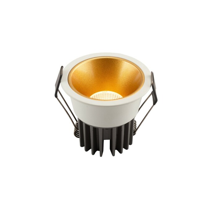 DENKIRS DK4500-WG Встраиваемый светильник, IP 20, 12 Вт, LED 3000, бело-золотой, алюминий