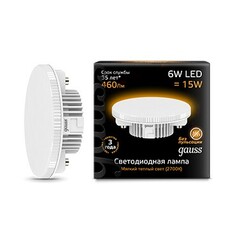 Лампа Gauss LED GX53 6W 460lm 3000K 1 10 50 108008106