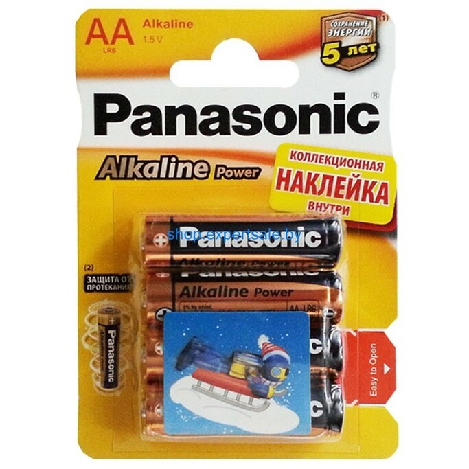 Элемент питания PANASONIC Alkaline Power LR6 316 BL4+наклейка ПРОМО (цена за 1шт.)