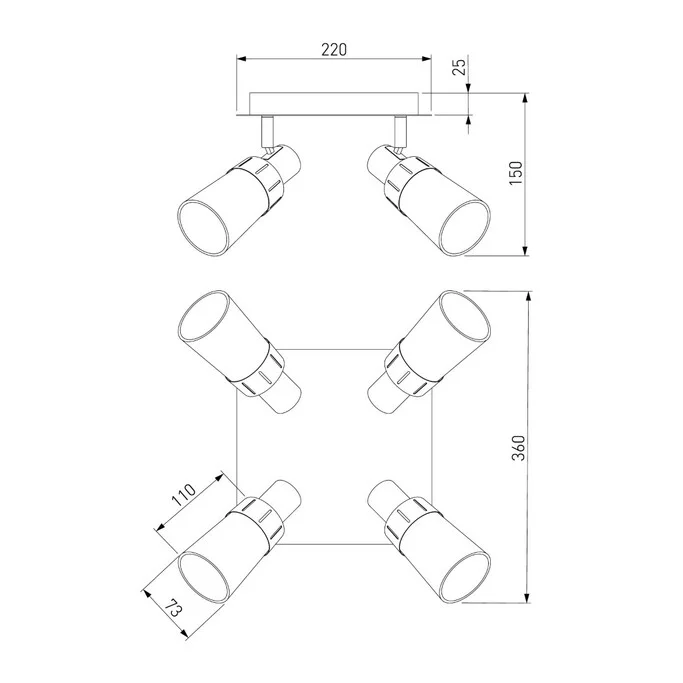 Спот EUROSVET Potter 20081/4