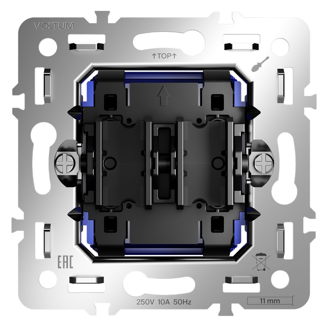 Voltum VLS0201M Механизм выключателя двухклавишного 10А, S70