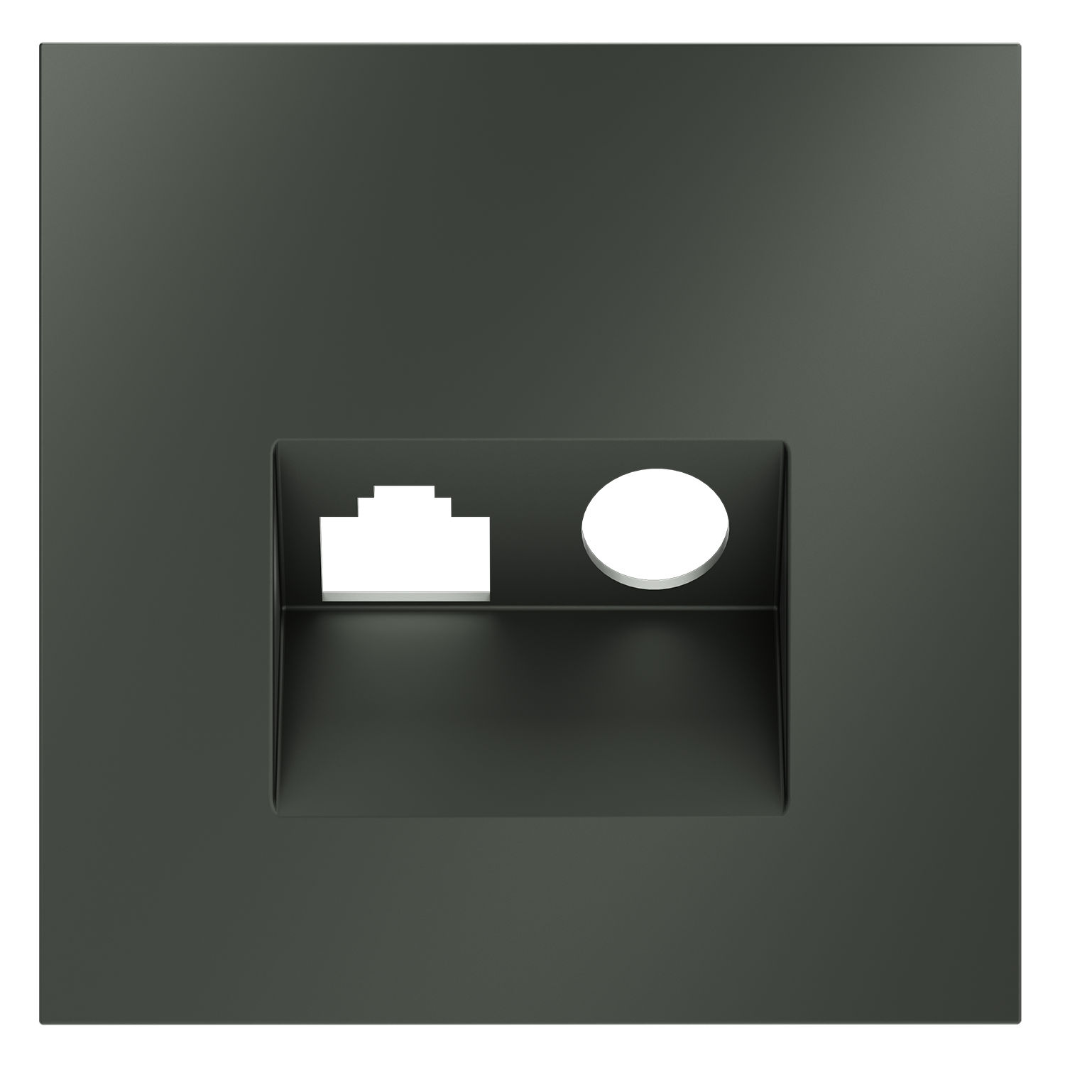 Voltum VLS002706 Накладка для розетки TV+RJ45 кат. 6, S70 (титан)