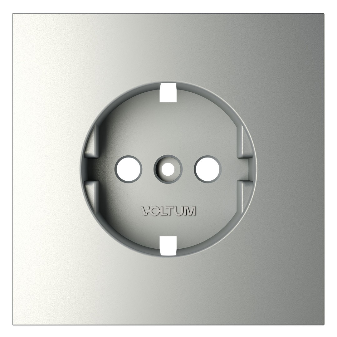 Voltum VLS000605 Накладка для розетки с заземлением, S70 (сталь)