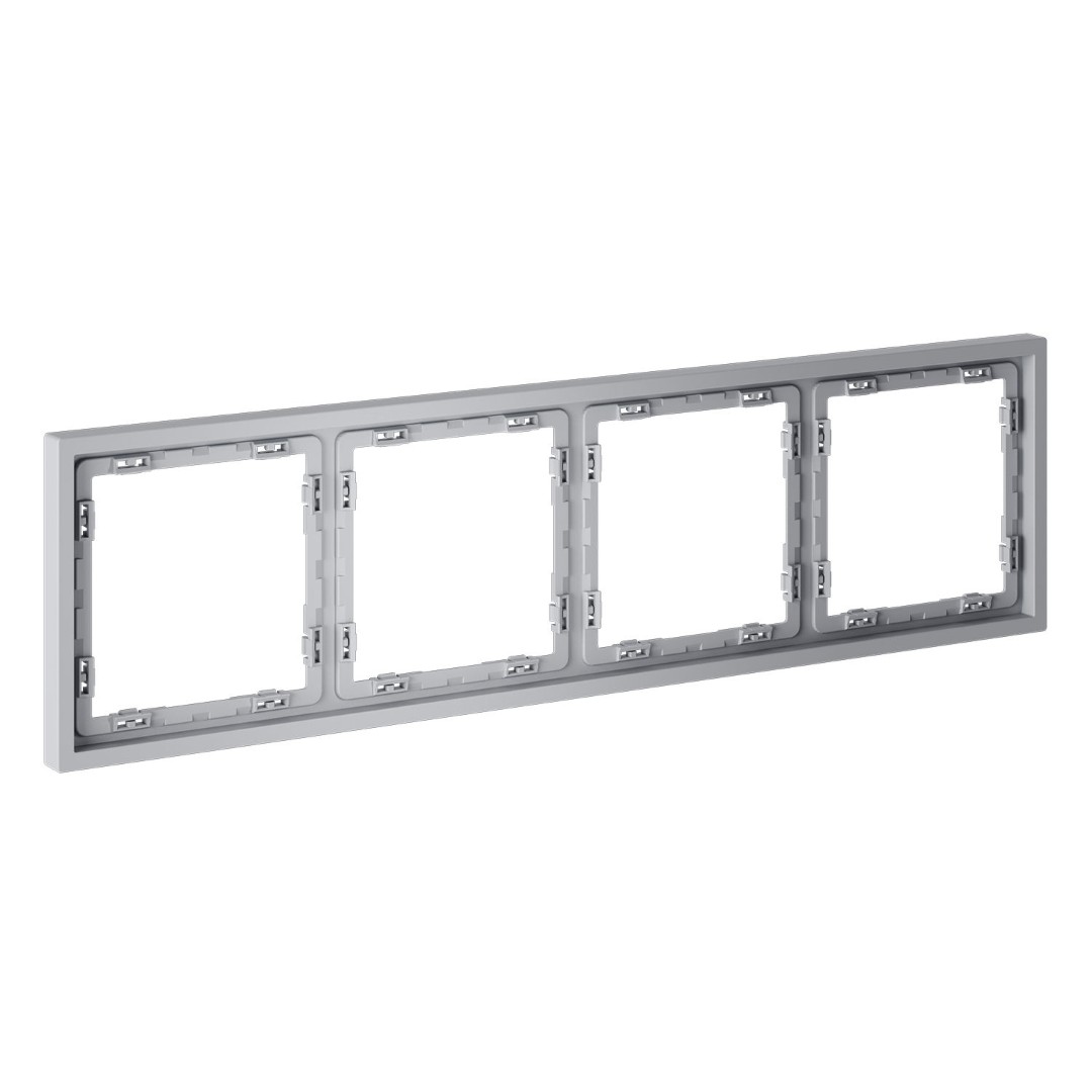 Voltum VLS100416 Рамка пластиковая VOLTUM S70 на 4 поста, (серый)