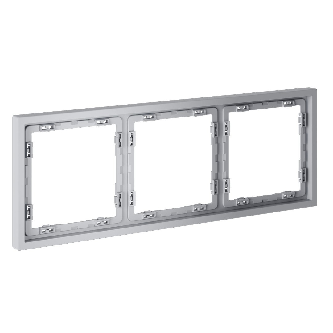 Voltum VLS100316 Рамка пластиковая VOLTUM S70 на 3 поста, (серый)