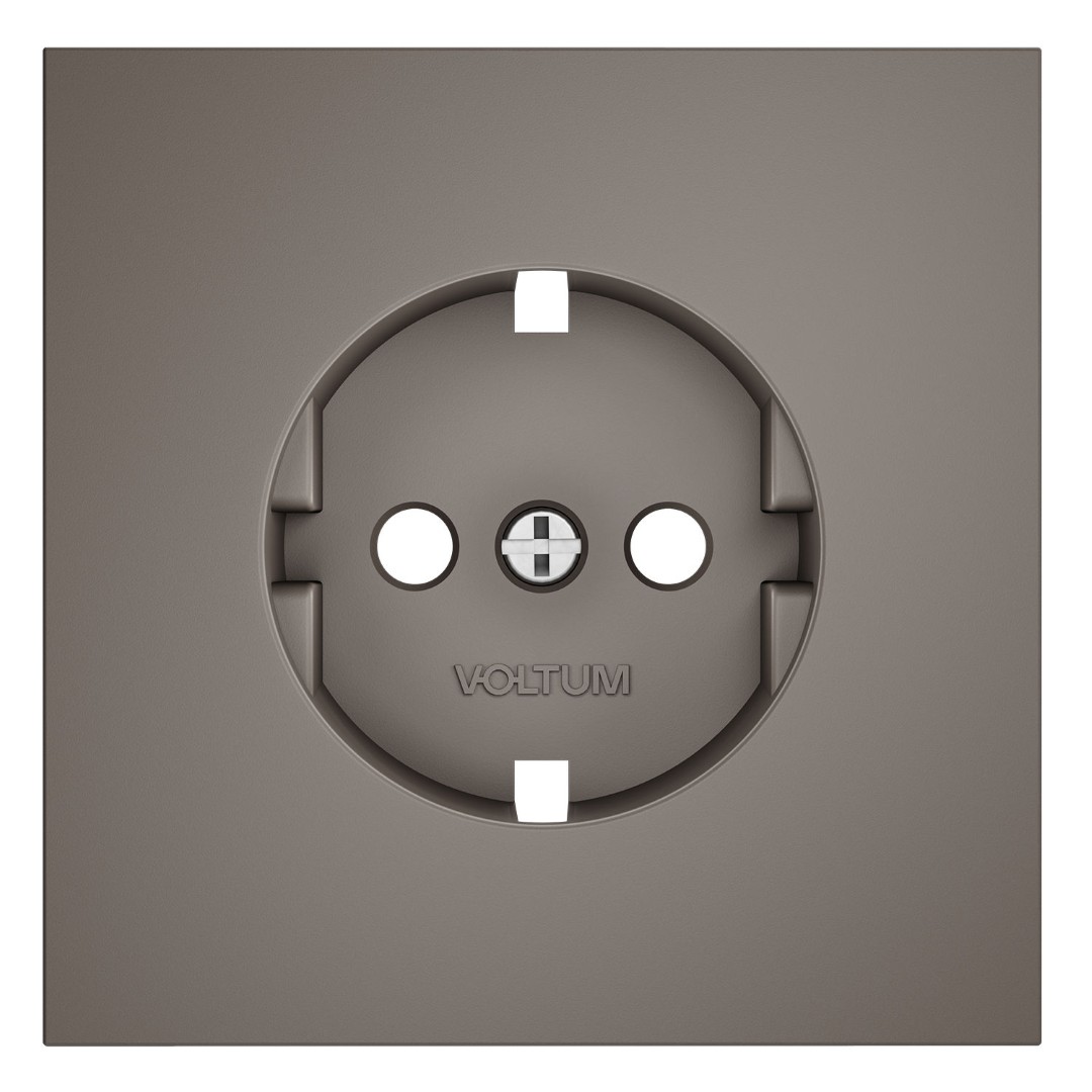 Voltum VLS000614 Накладка для розетки с заземлением, S70 (капучино)