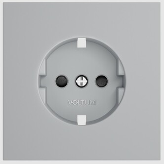 Voltum VLS000716 Накладка для розетки с заземлением и защитными шторками, S70 (серый)