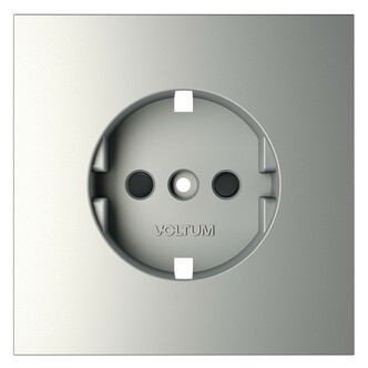 Voltum VLS000705 Накладка для розетки с заземлением и защитными шторками, S70 (сталь)