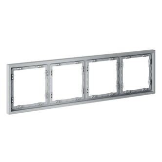 Voltum VLS100416 Рамка пластиковая VOLTUM S70 на 4 поста, (серый)