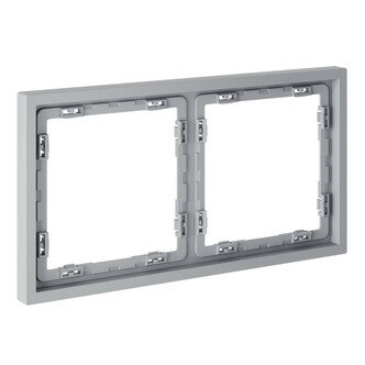 Voltum VLS100216 Рамка пластиковая VOLTUM S70 на 2 поста, (серый)
