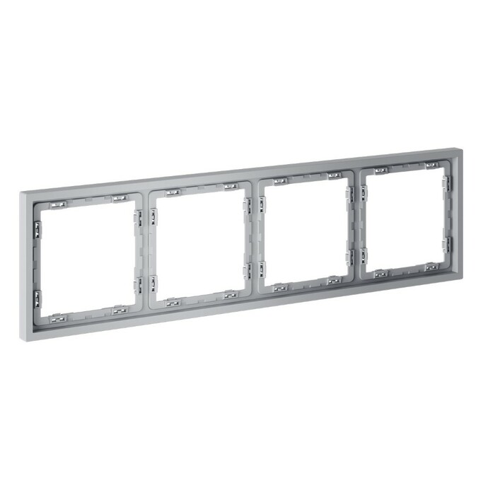 Voltum VLS100416 Рамка пластиковая VOLTUM S70 на 4 поста, (серый)