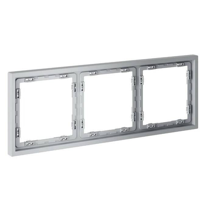 Voltum VLS100316 Рамка пластиковая VOLTUM S70 на 3 поста, (серый)