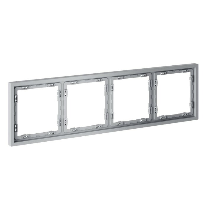 Voltum VLS100416 Рамка пластиковая VOLTUM S70 на 4 поста, (серый)