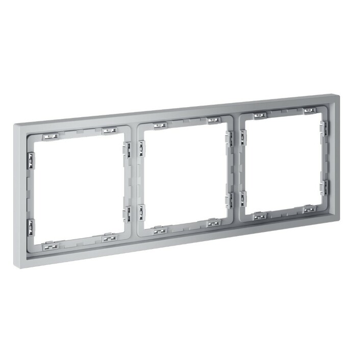 Voltum VLS100316 Рамка пластиковая VOLTUM S70 на 3 поста, (серый)