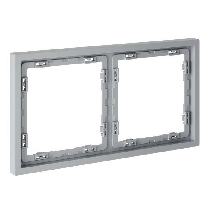 Voltum VLS100216 Рамка пластиковая VOLTUM S70 на 2 поста, (серый)