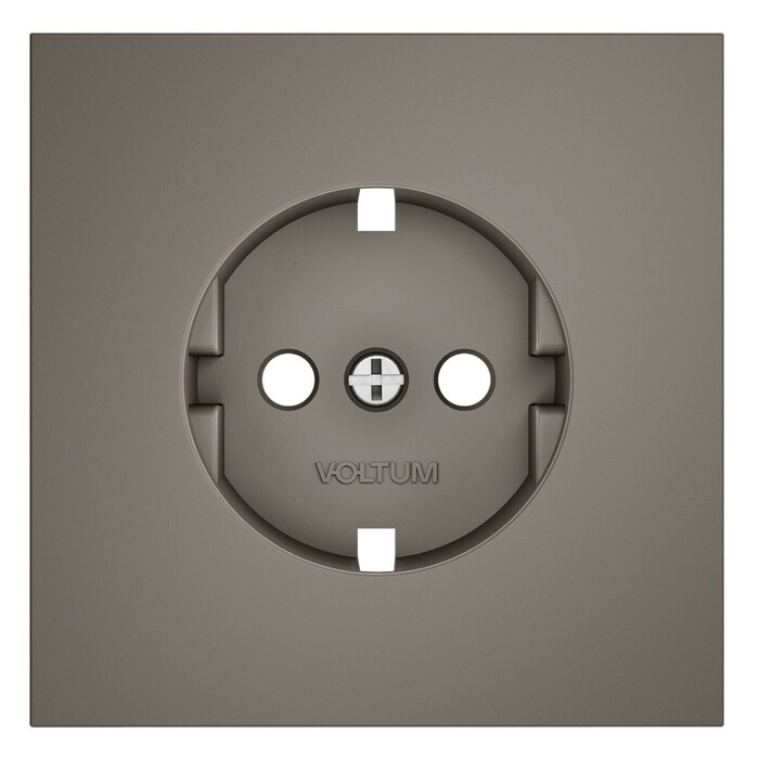Voltum VLS000614 Накладка для розетки с заземлением, S70 (капучино)