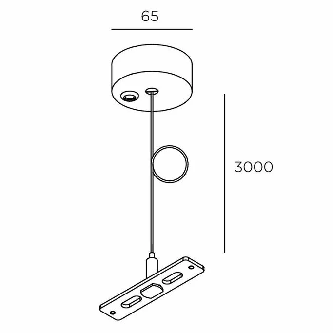 Technolight Потолочная база с подвесом 83003-BK