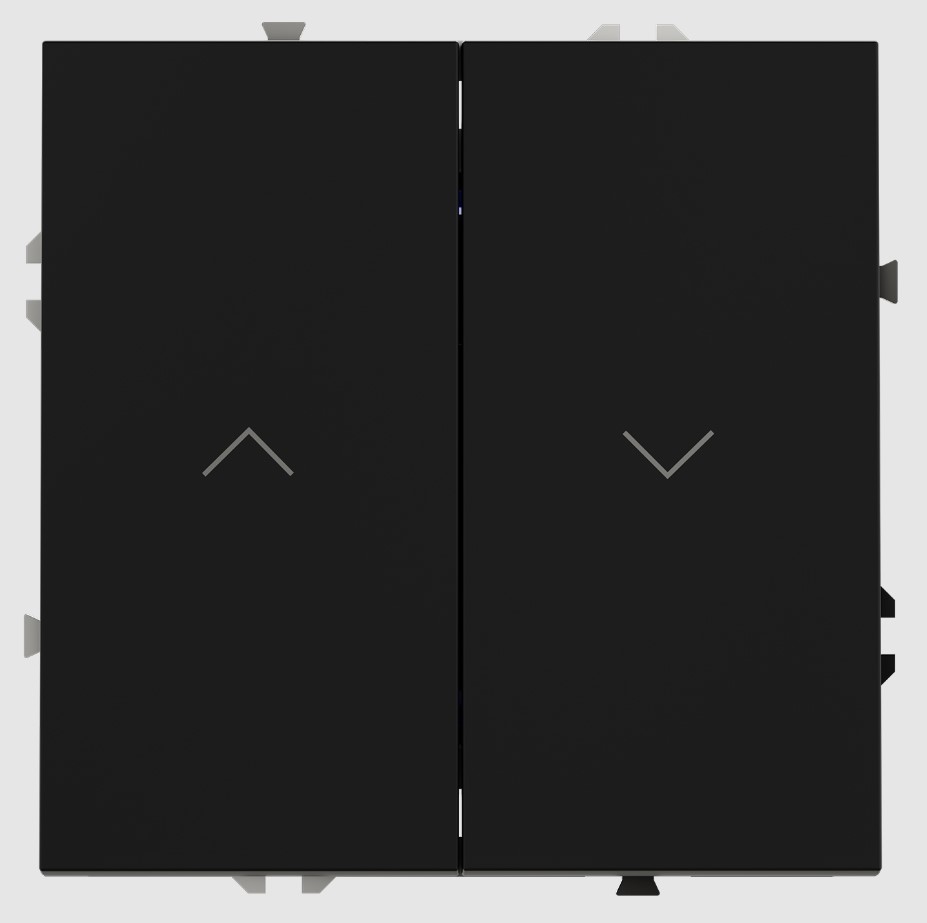 Voltum Выключатель встраиваемый VOLTUM S70 для жалюзи 10А, (черный матовый VLS020708