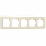 Werkel W0051141  Рамка на 5 постов Favorit (молочный, стекло)