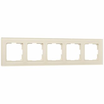 Werkel W0051141  Рамка на 5 постов Favorit (молочный, стекло)