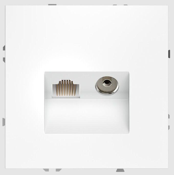 Voltum Розетка телевизионная встраиваемая VOLTUM S70 TV+RJ45 кат. 6, (белый матовый) VLS060702