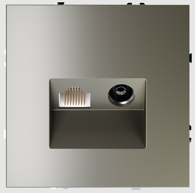 Voltum Розетка телевизионная встраиваемая VOLTUM S70 TV+RJ45 кат. 6, (шелк) VLS060704