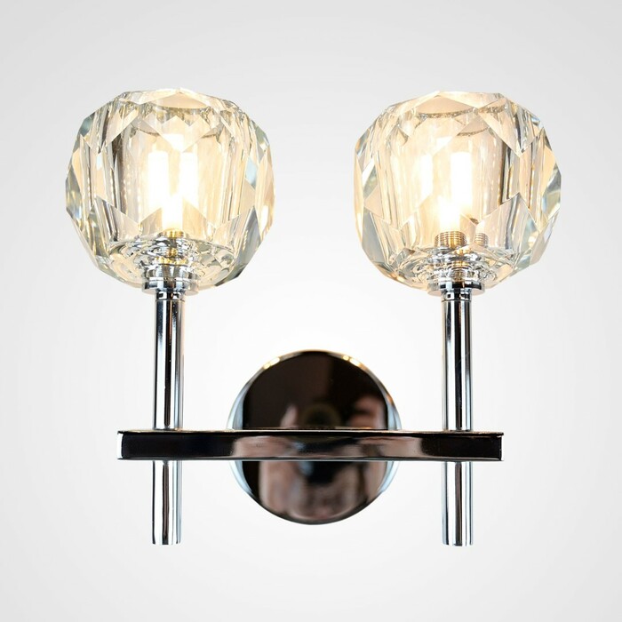 Бра  Boule De Cristal Double Sconce Chrome By Imperiumloft