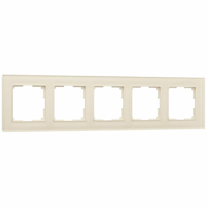 Werkel W0051141  Рамка на 5 постов Favorit (молочный, стекло)