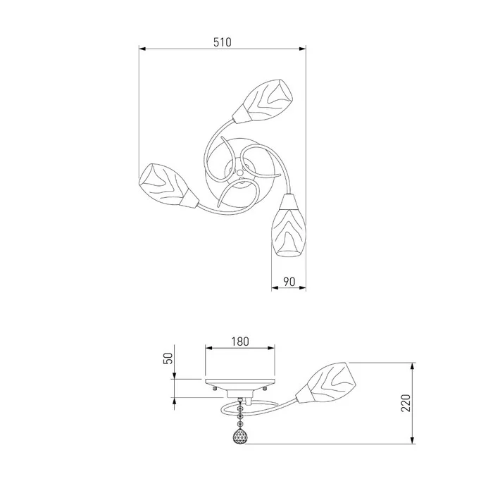 Люстра ЕВРОСВЕТ Вирджиния 30100/3
