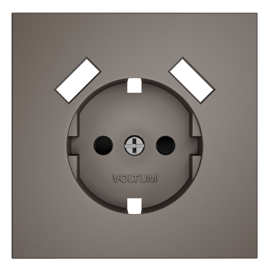 Voltum VLS000914 Накладка для розетки с заземлением и защитными шторками, с USB A+A, S70 (капучино)
