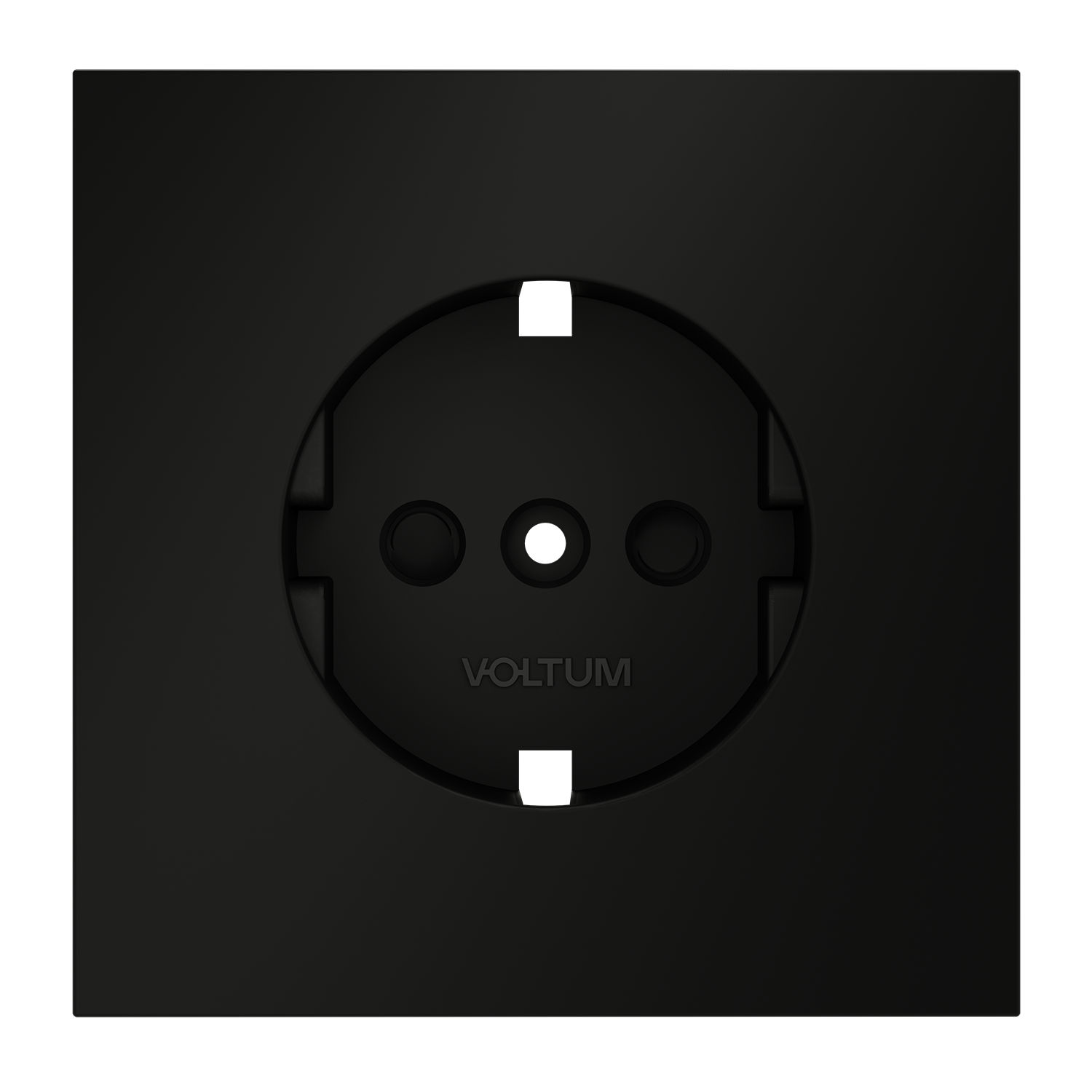 Voltum VLS000708 Накладка для розетки с заземлением и защитными шторками, S70 (черный матовый)