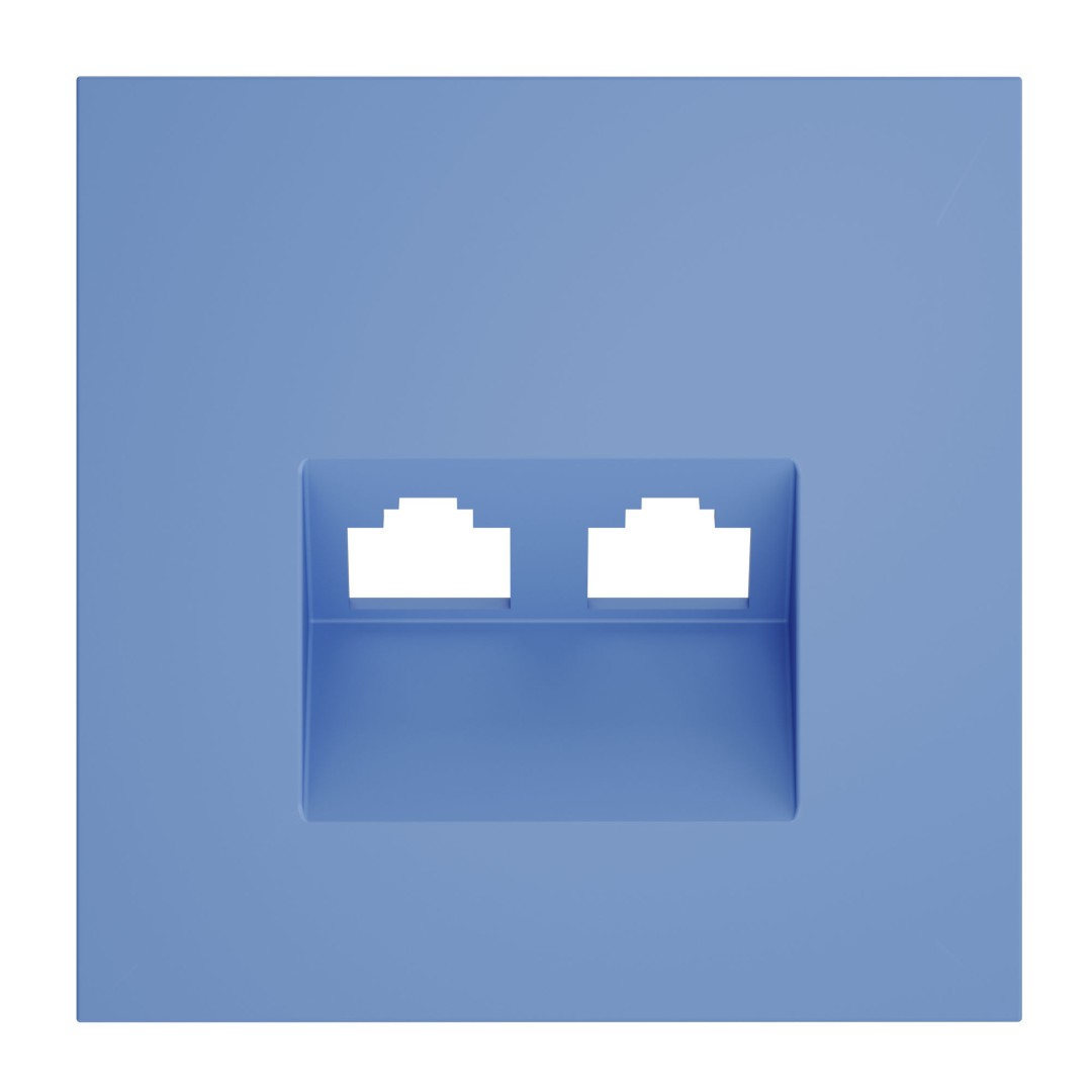 Voltum VLS001415 Накладка для розетки компьютерной двойной RJ45+RJ45 кат.6, S70 (деним)