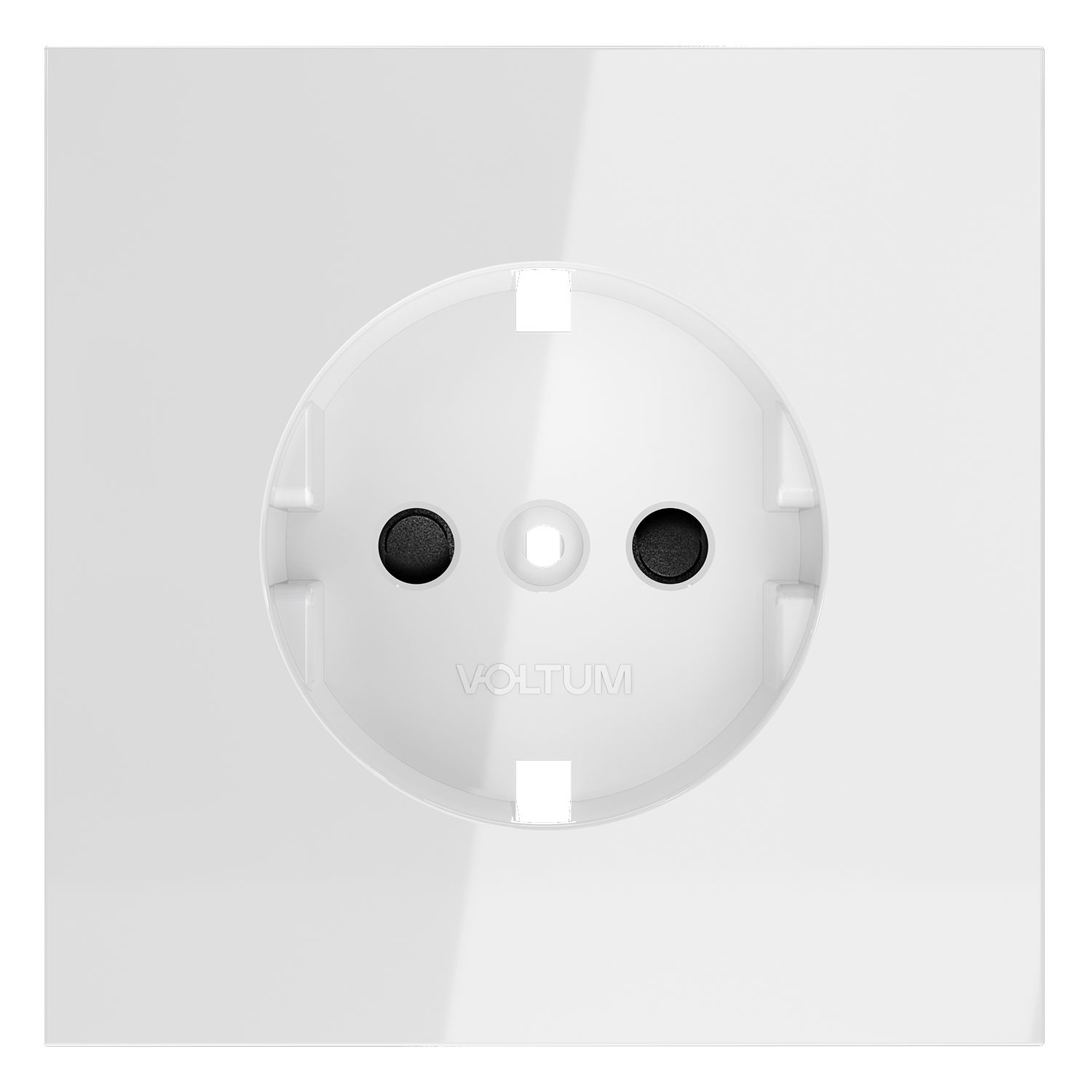 Voltum VLS000701 Накладка для розетки с заземлением и защитными шторками, S70 (белый глянцевый)