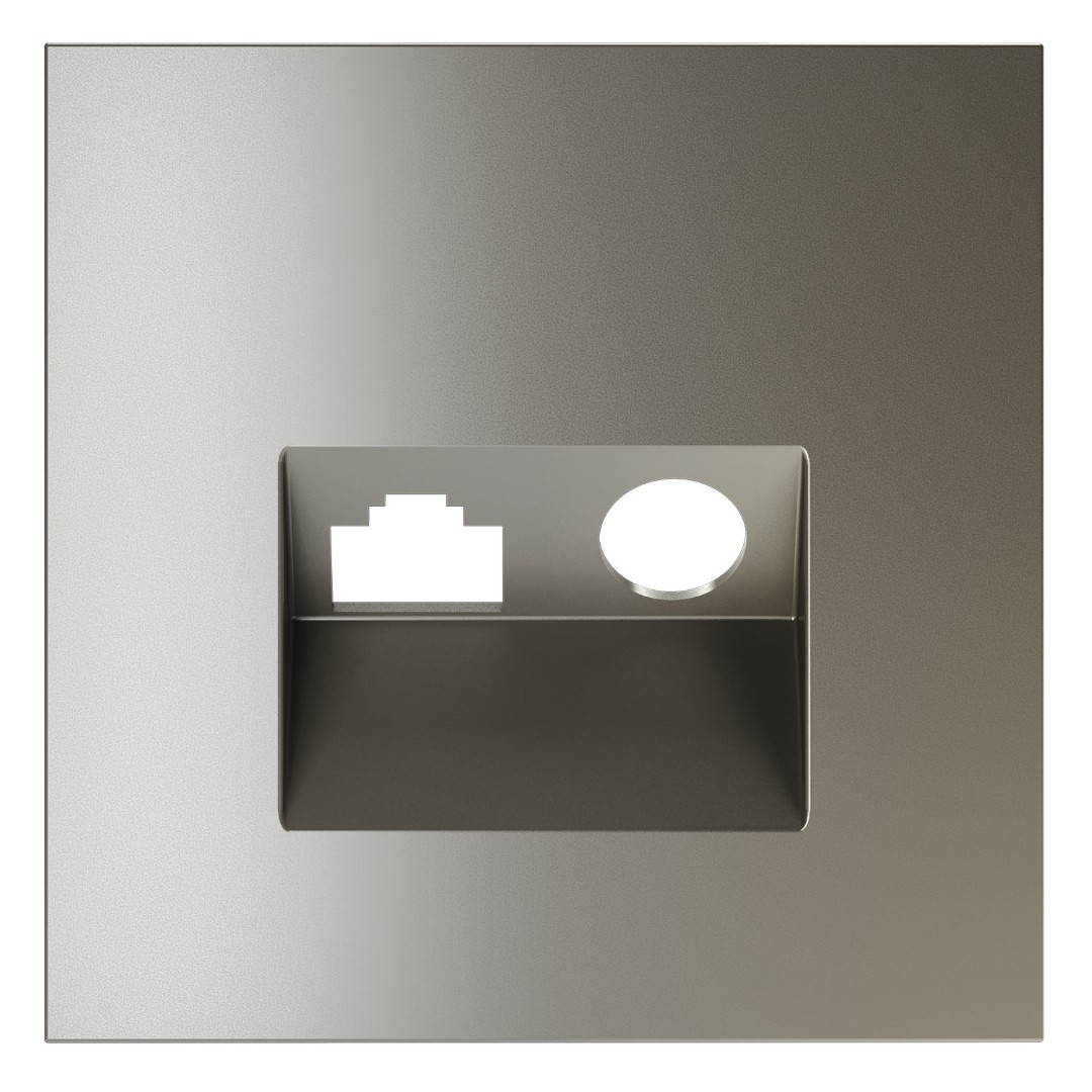 Voltum VLS002704 Накладка для розетки TV+RJ45 кат. 6, S70 (шелк)