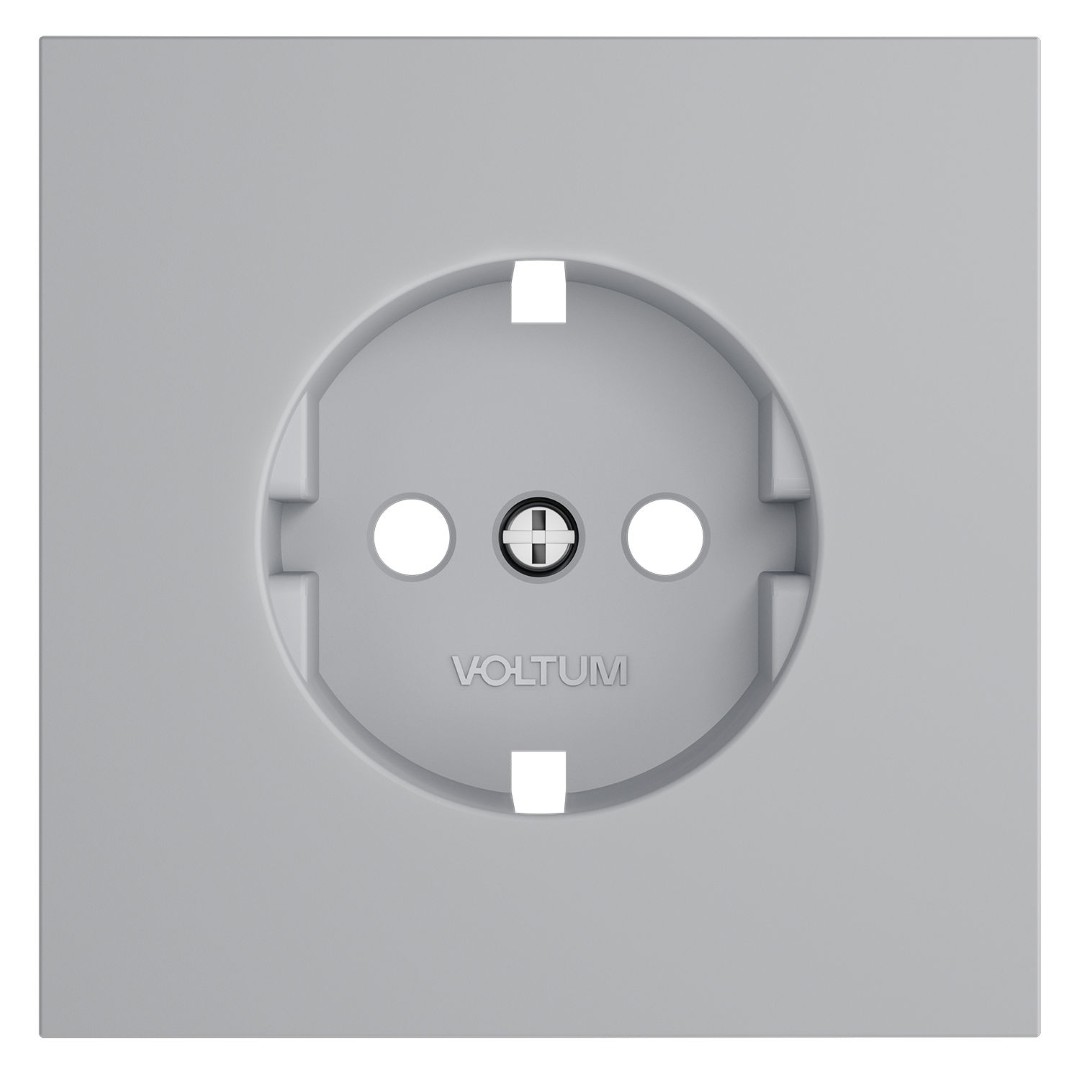 Voltum VLS000616 Накладка для розетки с заземлением, S70 (серый)