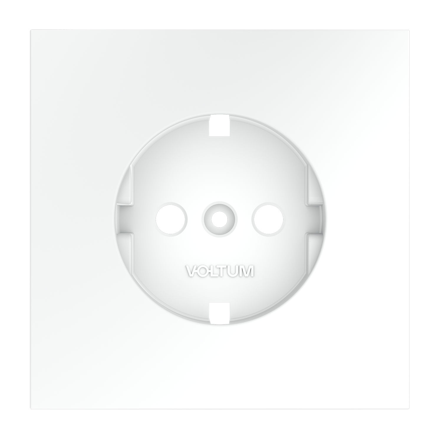 Voltum VLS000602 Накладка для розетки с заземлением, S70 (белый матовый)