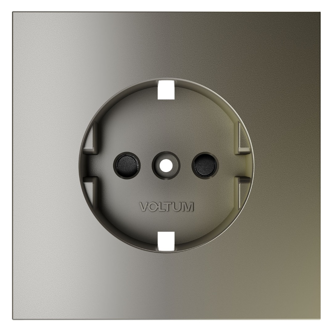 Voltum VLS000704 Накладка для розетки с заземлением и защитными шторками, S70 (шелк)