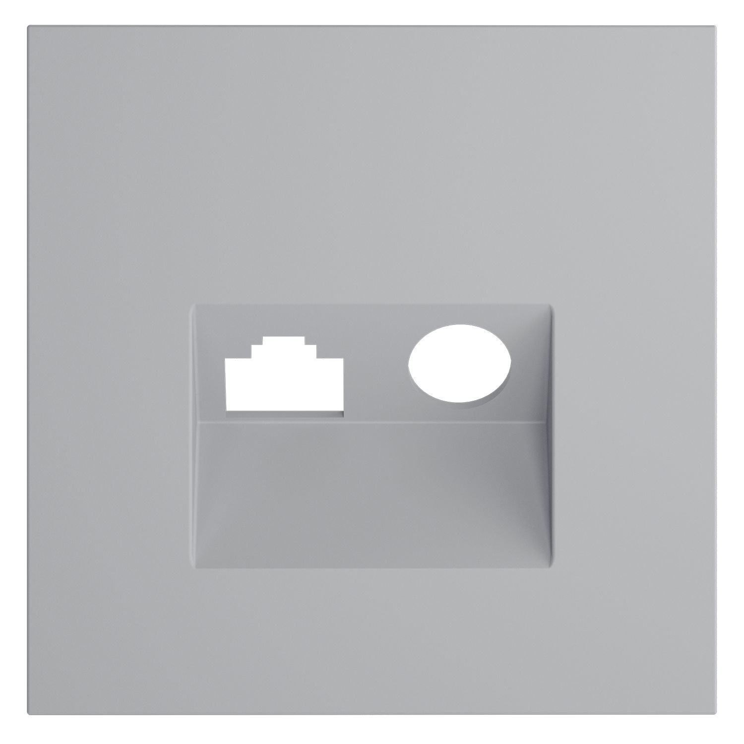 Voltum VLS002716 Накладка для розетки TV+RJ45 кат. 6, S70 (серый)