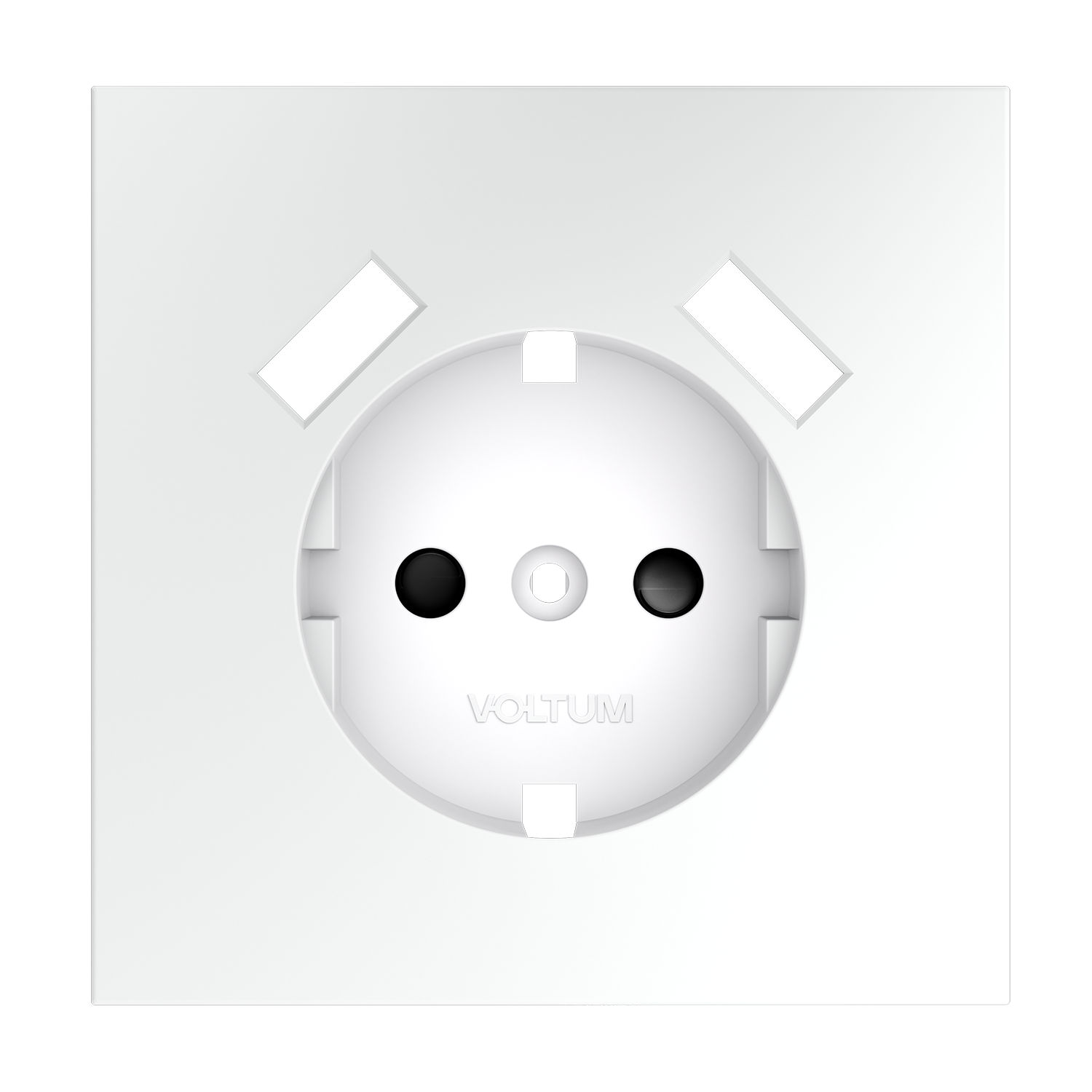 Voltum VLS000902 Накладка для розетки с заземлением и защитными шторками, с USB A+A, S70 (белый мато